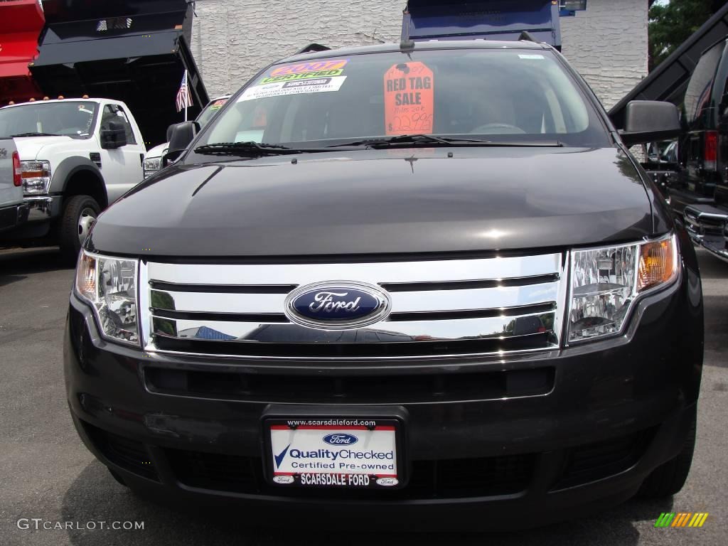 2007 Edge SE AWD - Carbon Metallic / Medium Light Stone photo #2