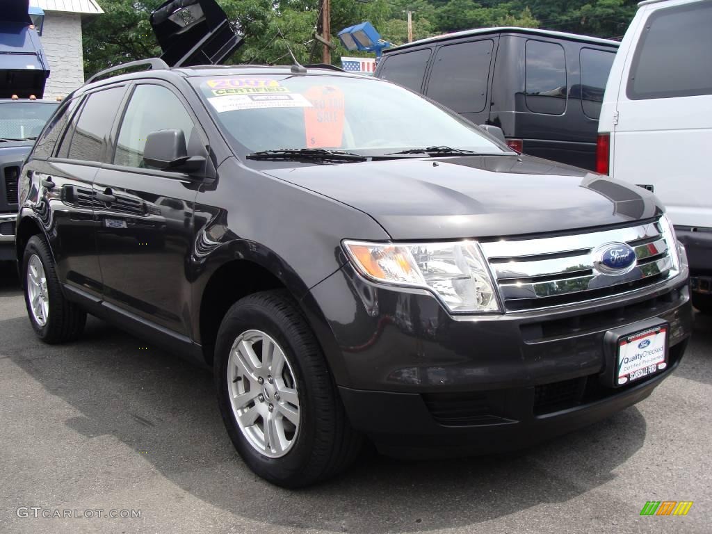 2007 Edge SE AWD - Carbon Metallic / Medium Light Stone photo #3
