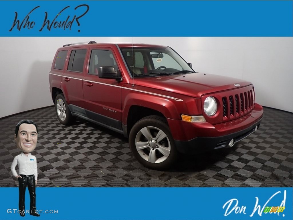 2011 Patriot Latitude X 4x4 - Deep Cherry Red Crystal Pearl / Dark Slate Gray/Light Pebble photo #1