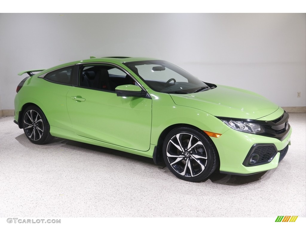 2018 Civic Si Coupe - Energy Green Pearl / Black photo #1