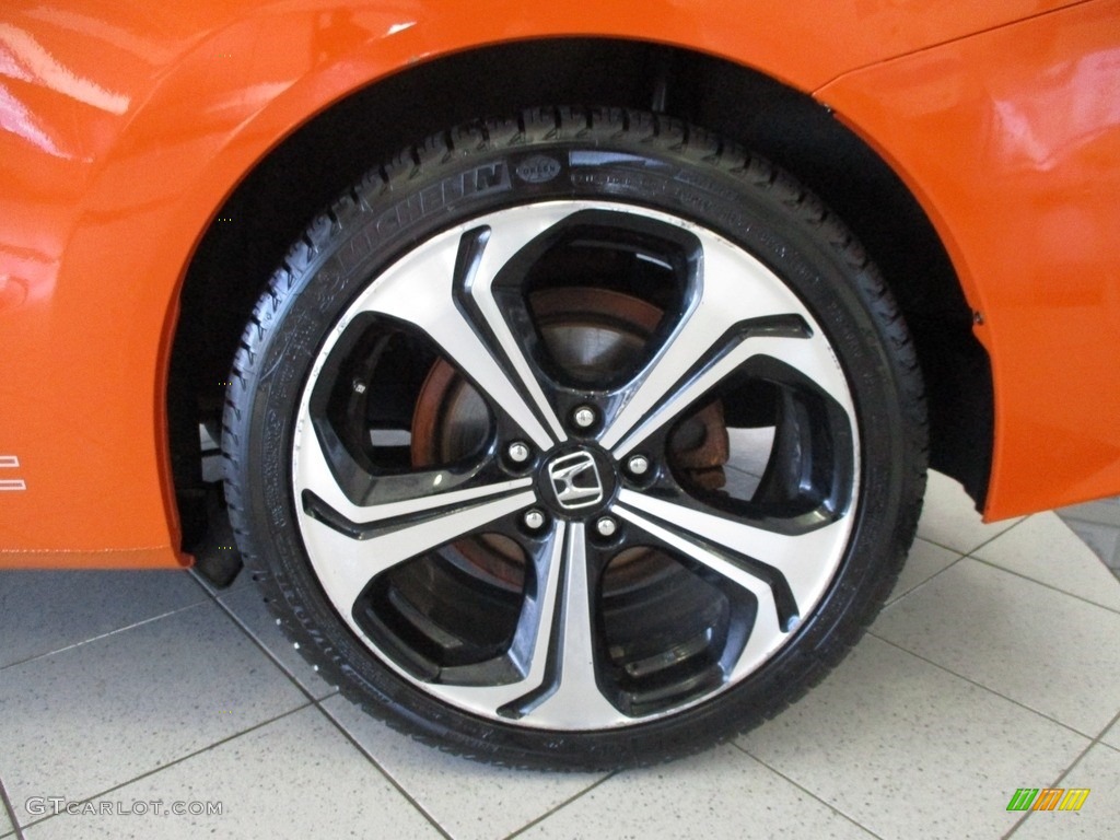 2015 Civic Si Coupe - Orange Fire Pearl / Si Black/Red photo #11