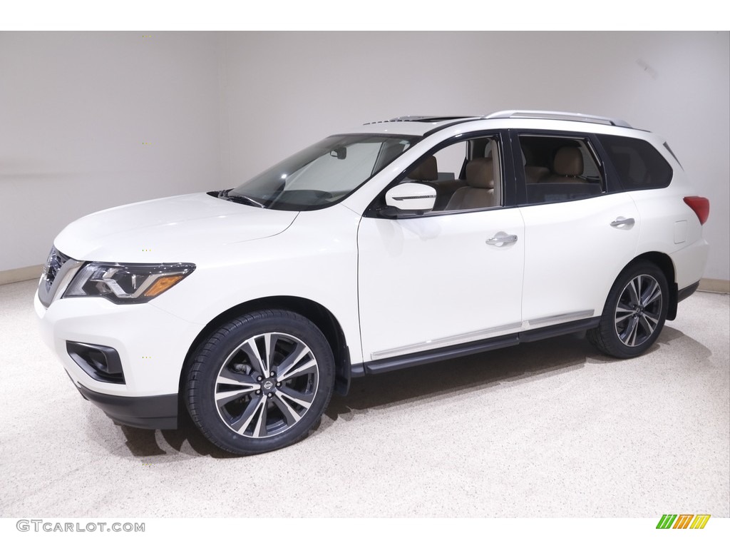 2020 Pathfinder Platinum 4x4 - Pearl White Tricoat / Almond photo #3
