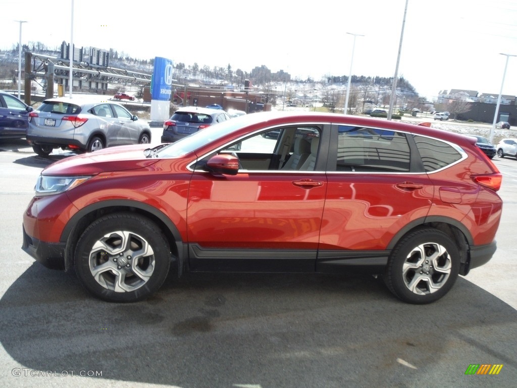 2019 CR-V EX AWD - Molten Lava Pearl / Ivory photo #7