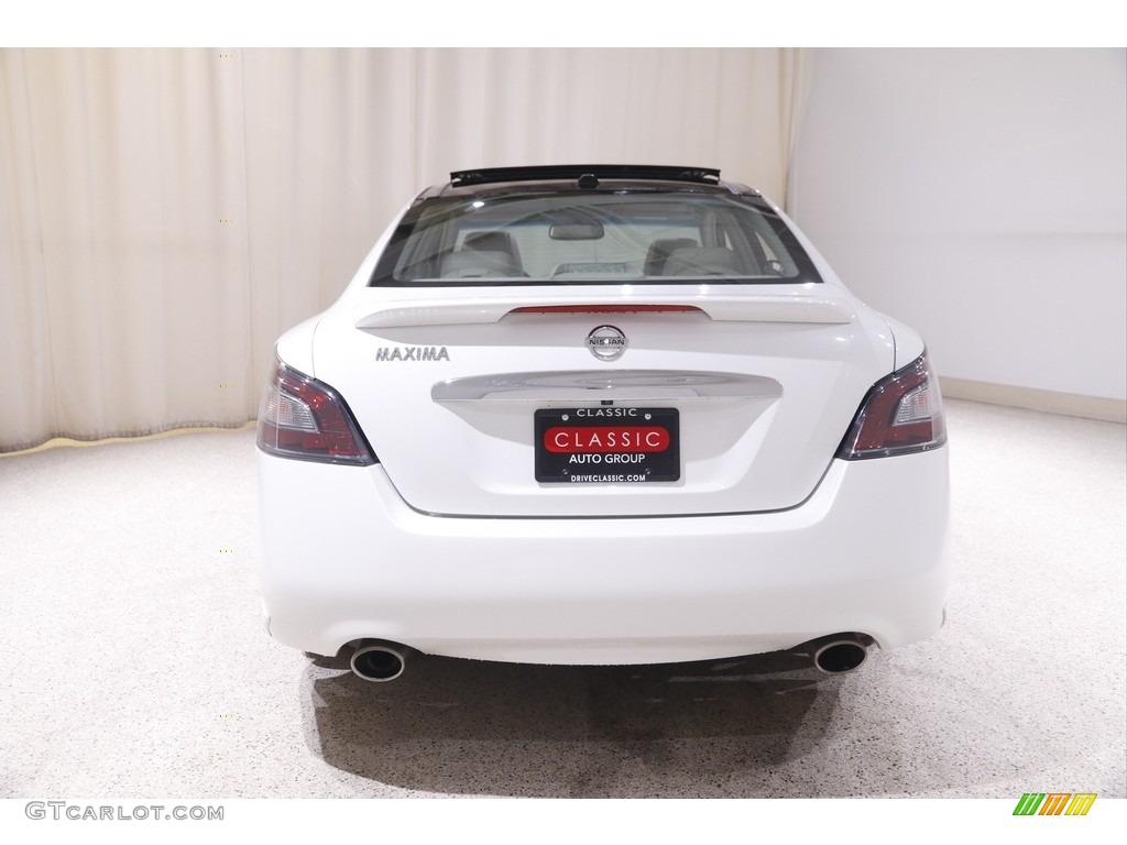 2012 Maxima 3.5 SV - Winter Frost White / Cafe Latte photo #20
