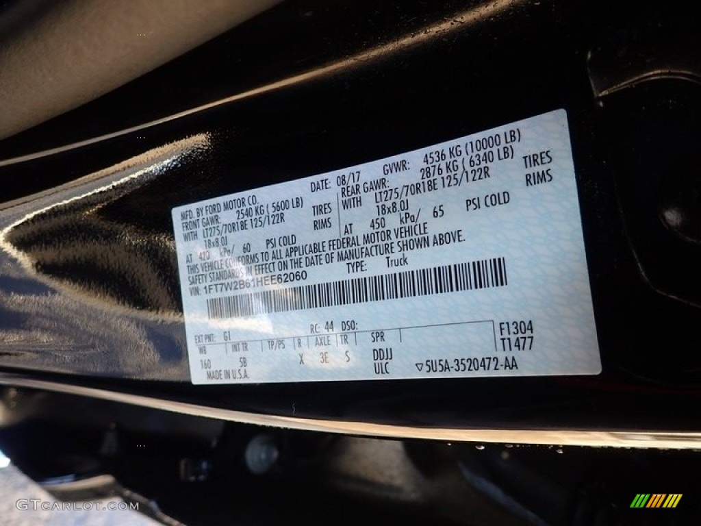 2017 F250 Super Duty Lariat Crew Cab 4x4 - Shadow Black / Black photo #28