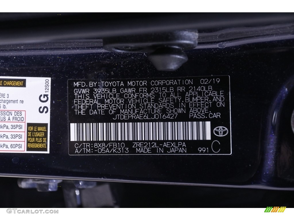 2020 Corolla LE - Blueprint / Light Gray photo #18