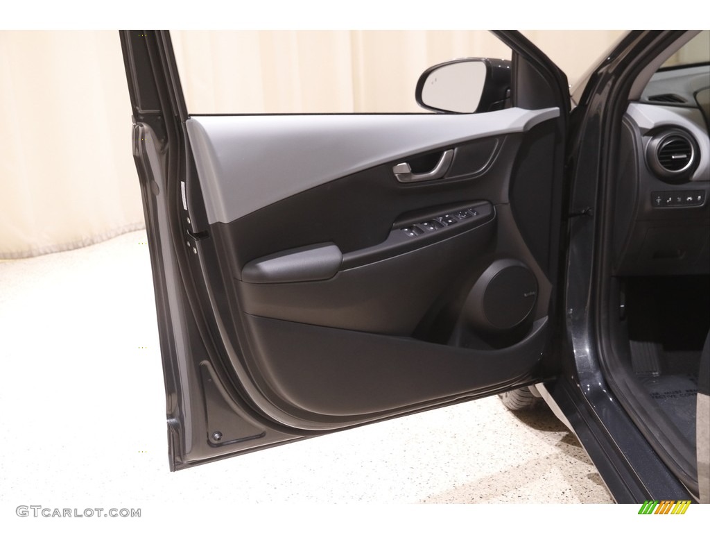 2021 Hyundai Kona Ultimate AWD Black/Gray Door Panel Photo #144001029