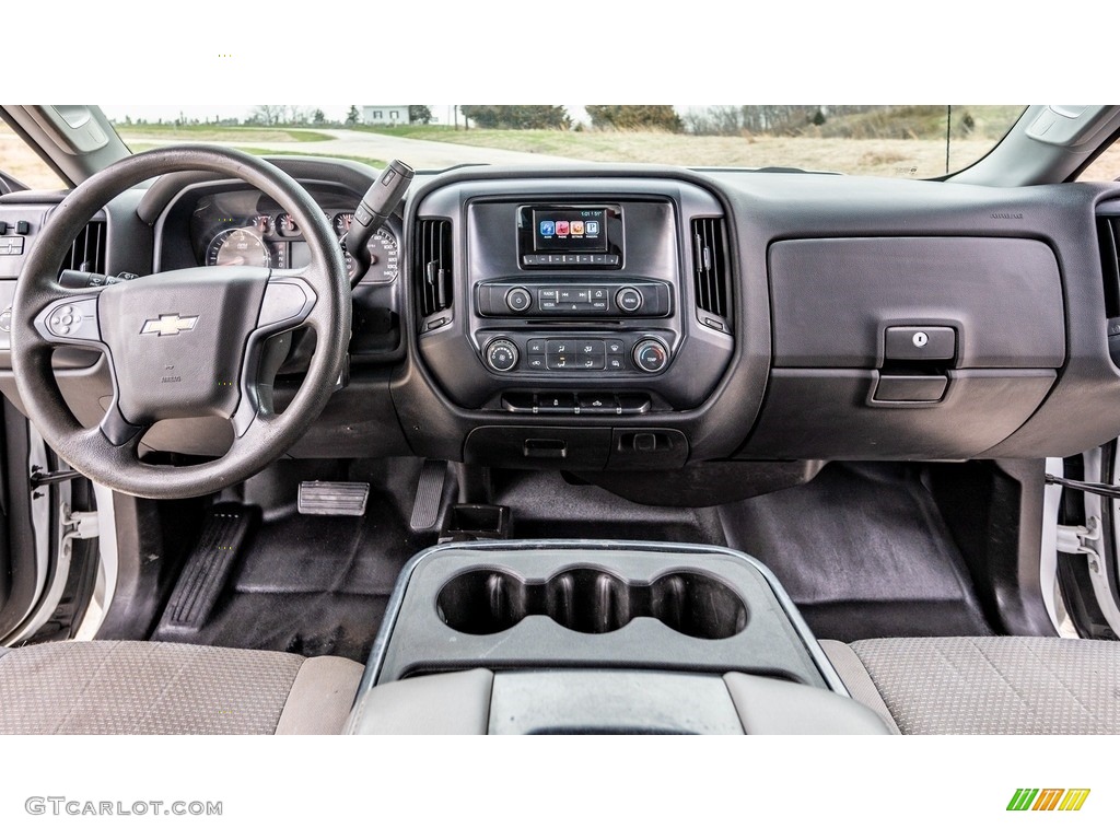 2015 Chevrolet Silverado 3500HD WT Crew Cab 4x4 Jet Black Dashboard Photo #144002142
