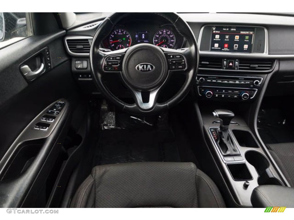 2016 Kia Optima LX 1.6T Black Dashboard Photo #144002217