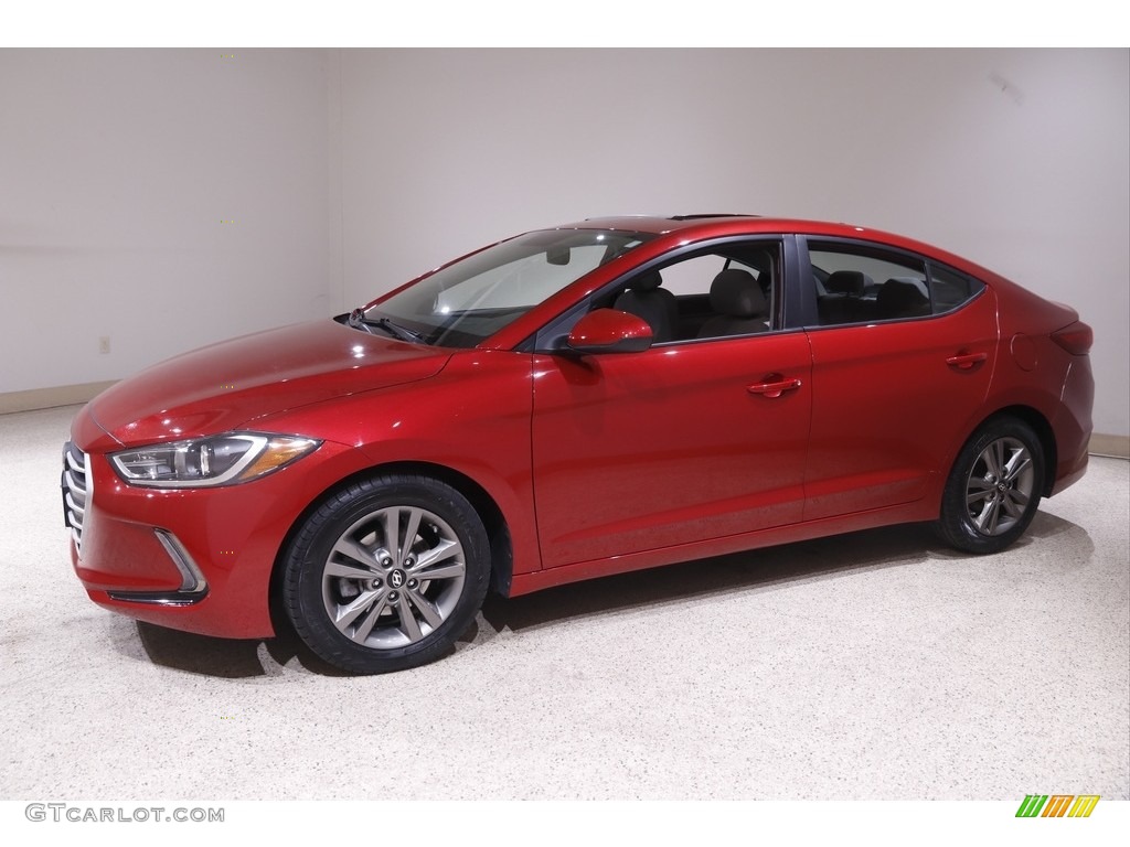 2018 Elantra Value Edition - Scarlet Red / Gray photo #3