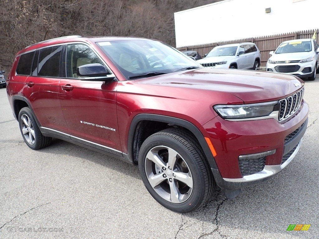Velvet Red Pearl 2022 Jeep Grand Cherokee L Limited 4x4 Exterior Photo #144004167