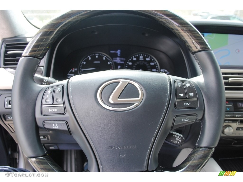 2017 Lexus LS 460 Light Gray Steering Wheel Photo #144005124