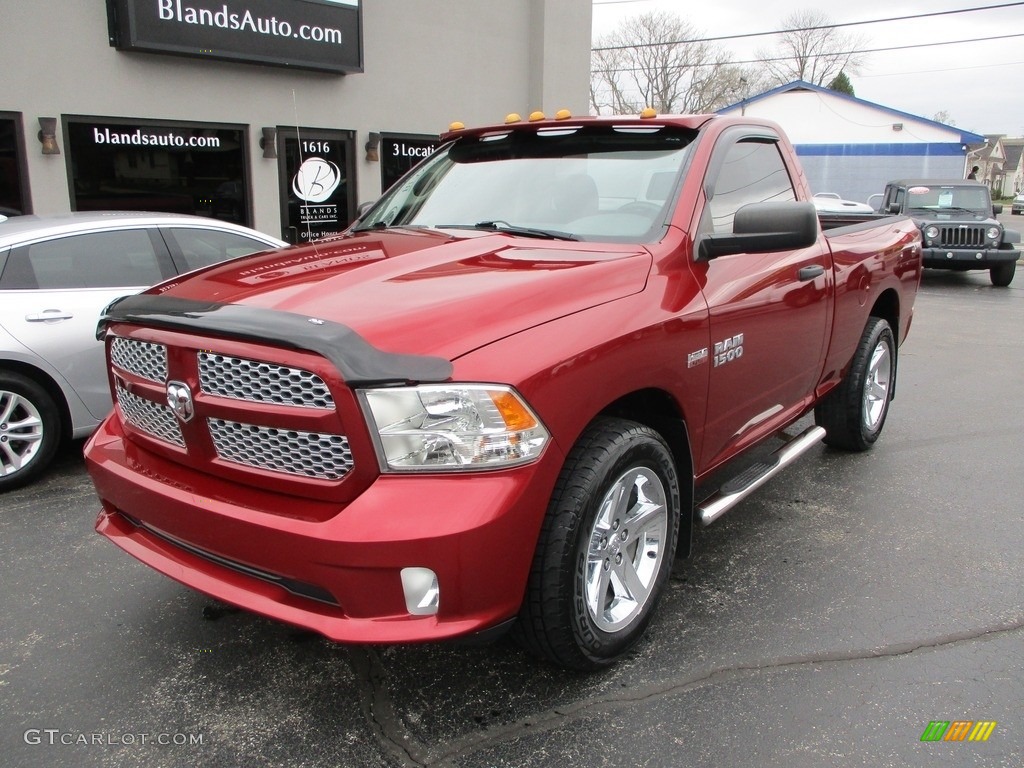 2014 1500 Express Regular Cab - Deep Cherry Red Crystal Pearl / Black/Diesel Gray photo #2