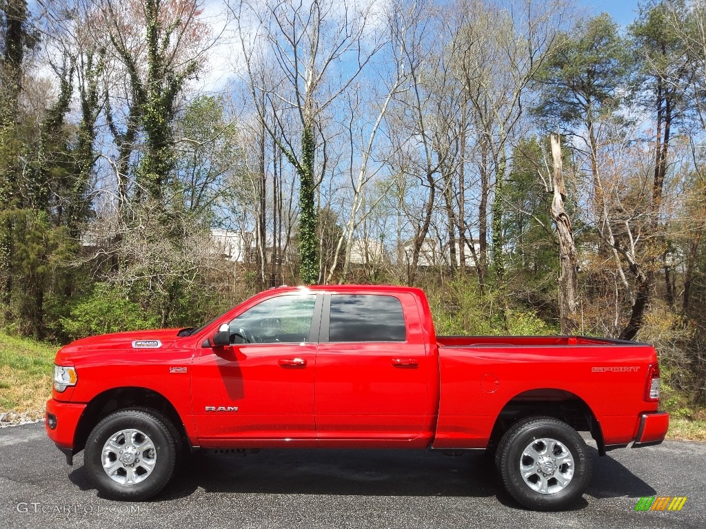 Flame Red 2022 Ram 2500 Big Horn Crew Cab 4x4 Exterior Photo #144007170