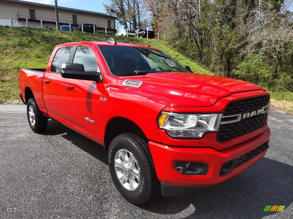 Flame Red 2022 Ram 2500 Big Horn Crew Cab 4x4 Exterior Photo #144007203
