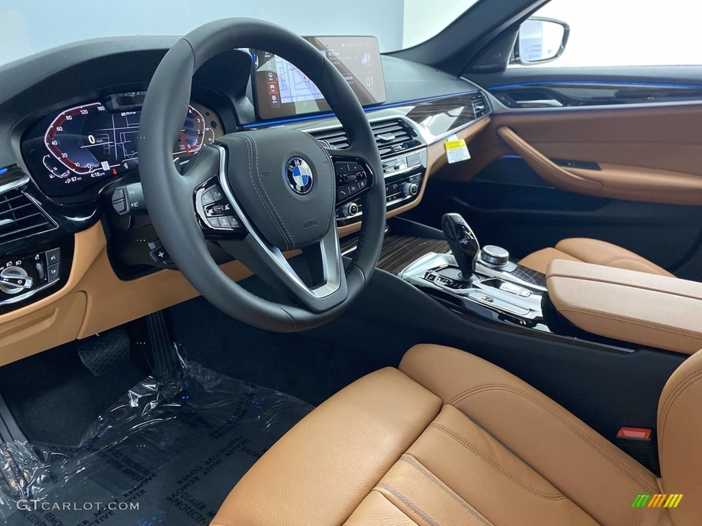 Cognac Interior 2022 BMW 5 Series 530e Sedan Photo #144008205