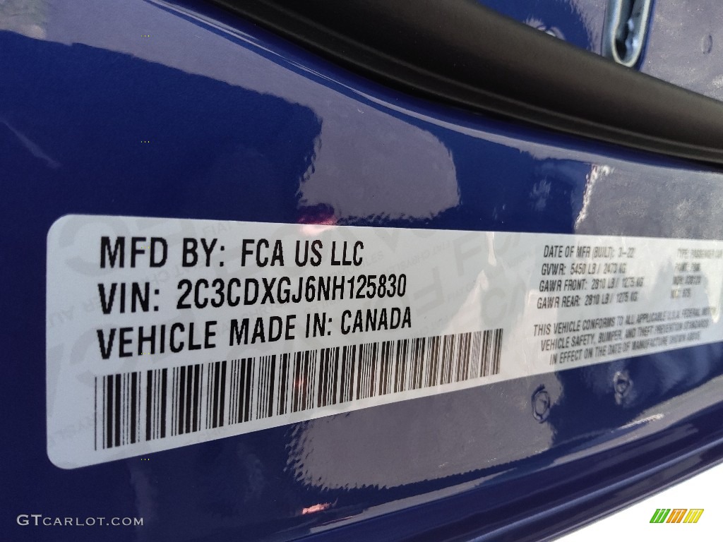 2022 Dodge Charger Scat Pack Plus Info Tag Photos