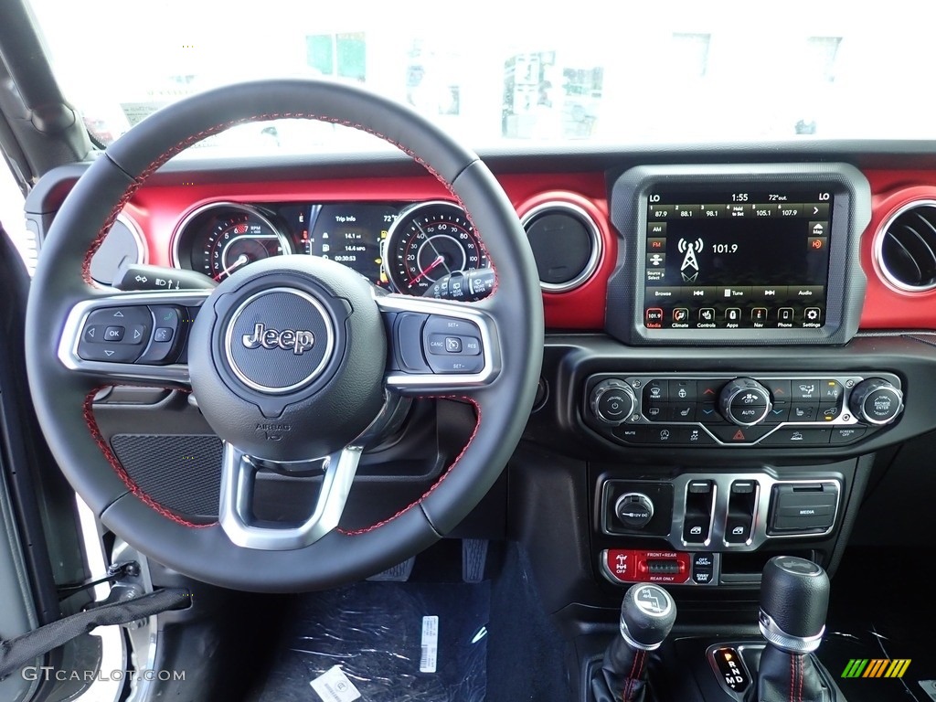 2022 Jeep Wrangler Rubicon 4x4 Black Dashboard Photo #144008754