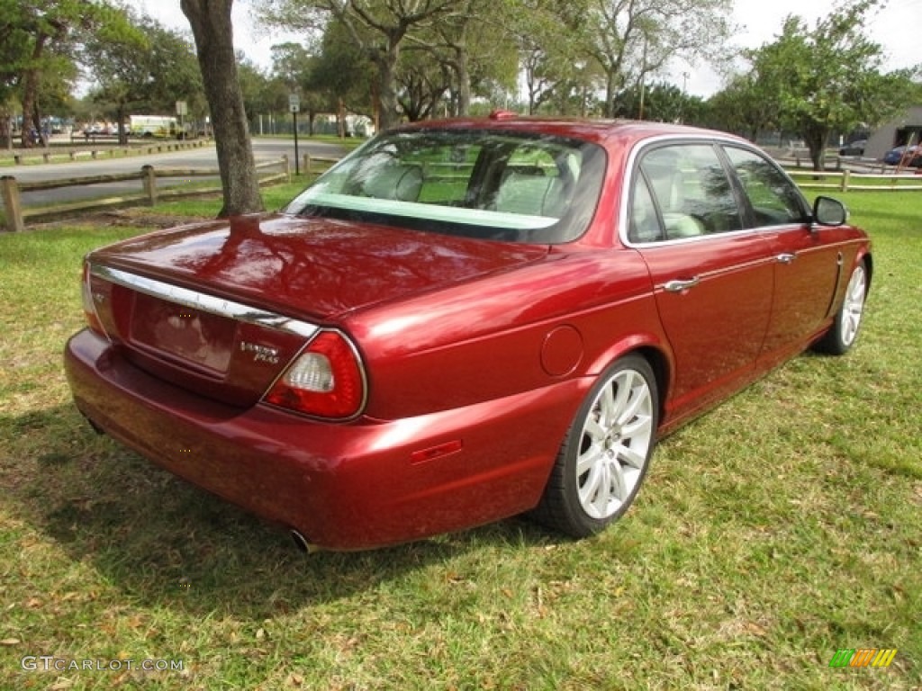 2008 XJ Vanden Plas - Radiance Red Metallic / Ivory/Mocha photo #7