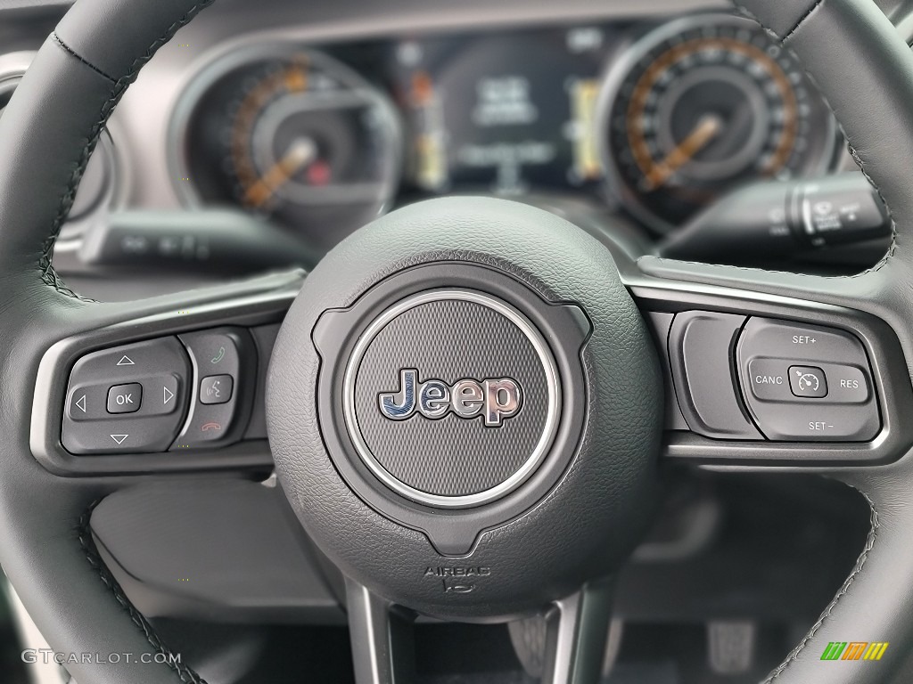 2022 Jeep Gladiator Willys 4x4 Black Steering Wheel Photo #144009507