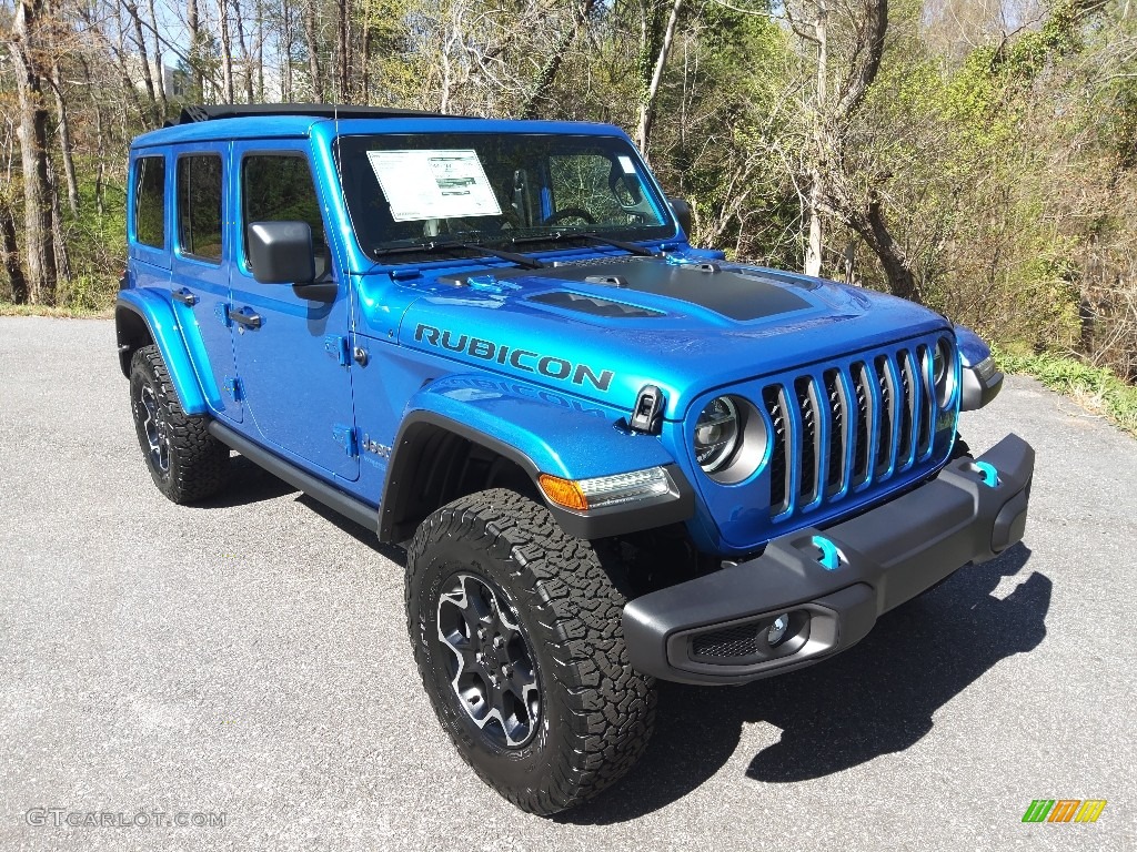 Hydro Blue Pearl 2022 Jeep Wrangler Unlimited Rubicon 4XE Hybrid Exterior Photo #144009822