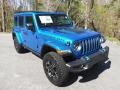 Hydro Blue Pearl 2022 Jeep Wrangler Unlimited Rubicon 4XE Hybrid Exterior