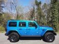 Hydro Blue Pearl 2022 Jeep Wrangler Unlimited Rubicon 4XE Hybrid Exterior