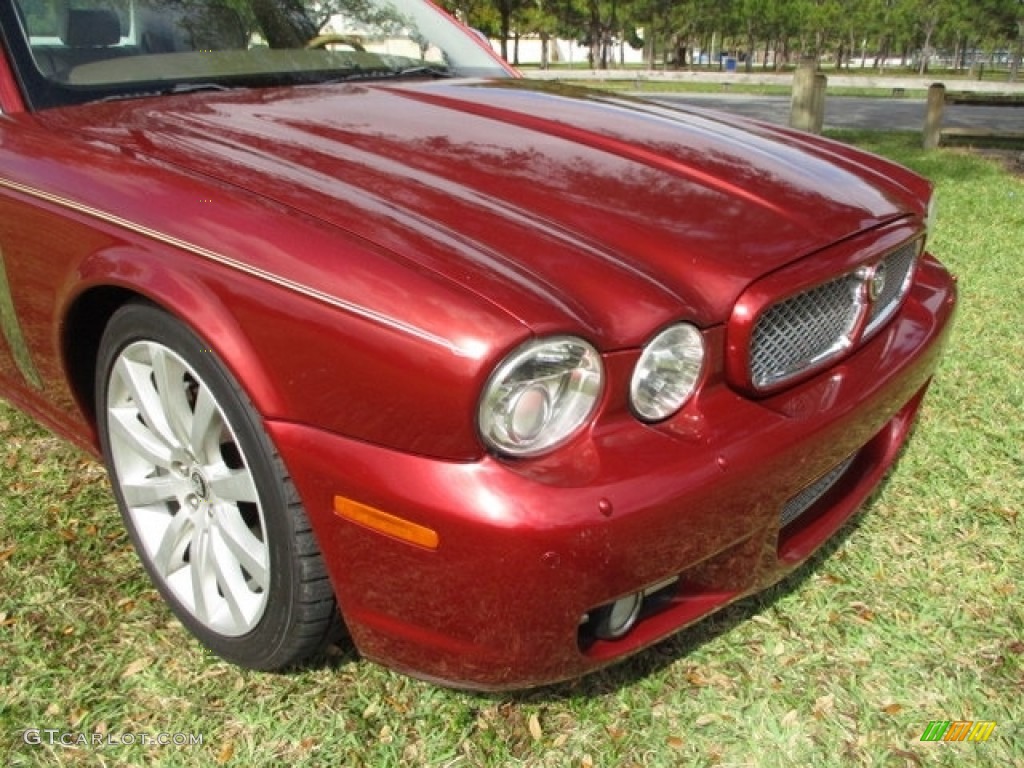 2008 XJ Vanden Plas - Radiance Red Metallic / Ivory/Mocha photo #23