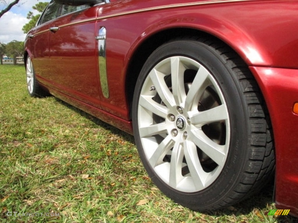 2008 XJ Vanden Plas - Radiance Red Metallic / Ivory/Mocha photo #25