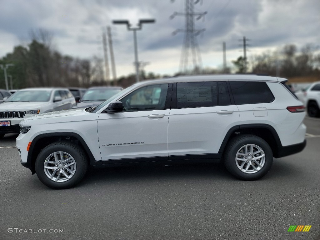 Bright White 2022 Jeep Grand Cherokee L Laredo 4x4 Exterior Photo #144010452