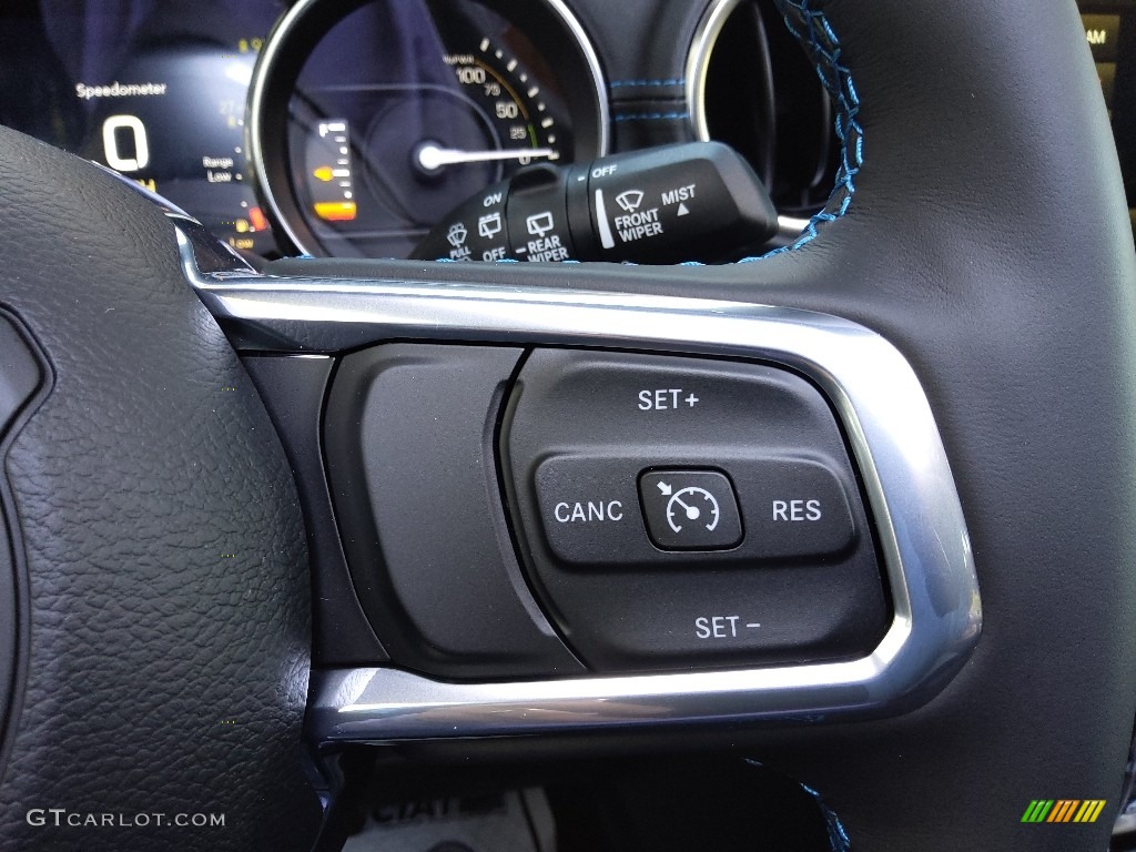 2022 Jeep Wrangler Unlimited Rubicon 4XE Hybrid Black Steering Wheel Photo #144010554