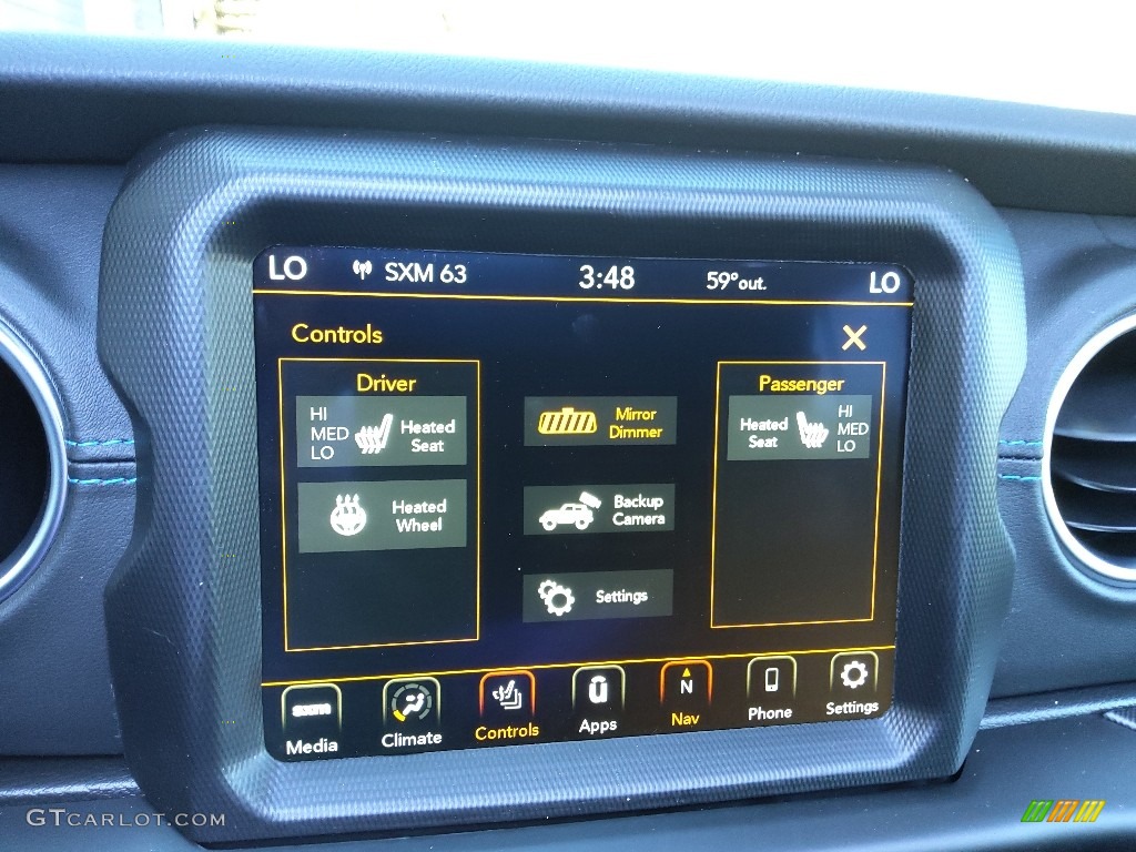 2022 Jeep Wrangler Unlimited Rubicon 4XE Hybrid Controls Photo #144010692