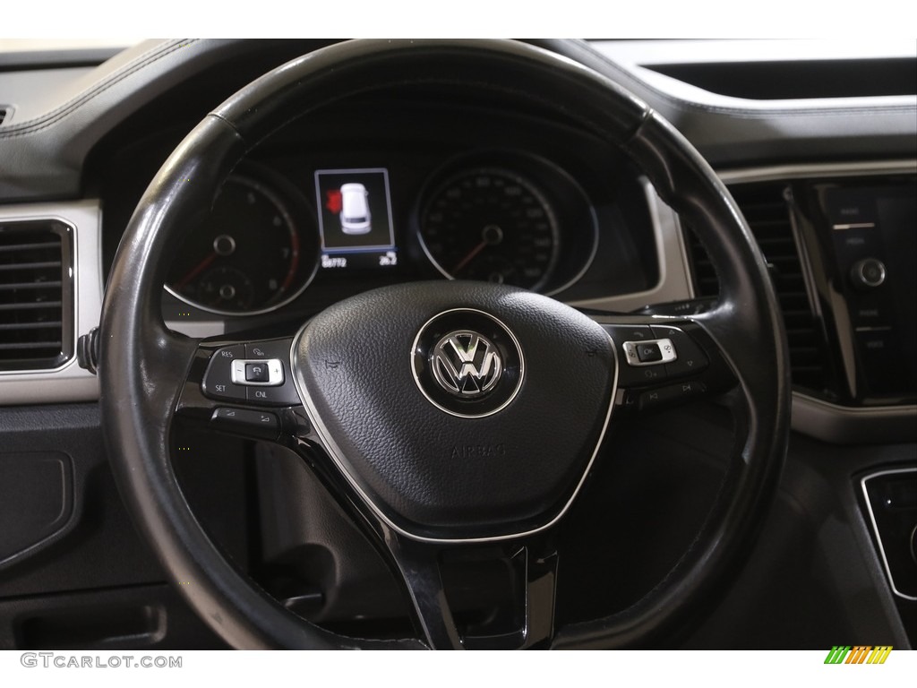 2018 Volkswagen Atlas SEL 4Motion Titan Black Steering Wheel Photo #144010992