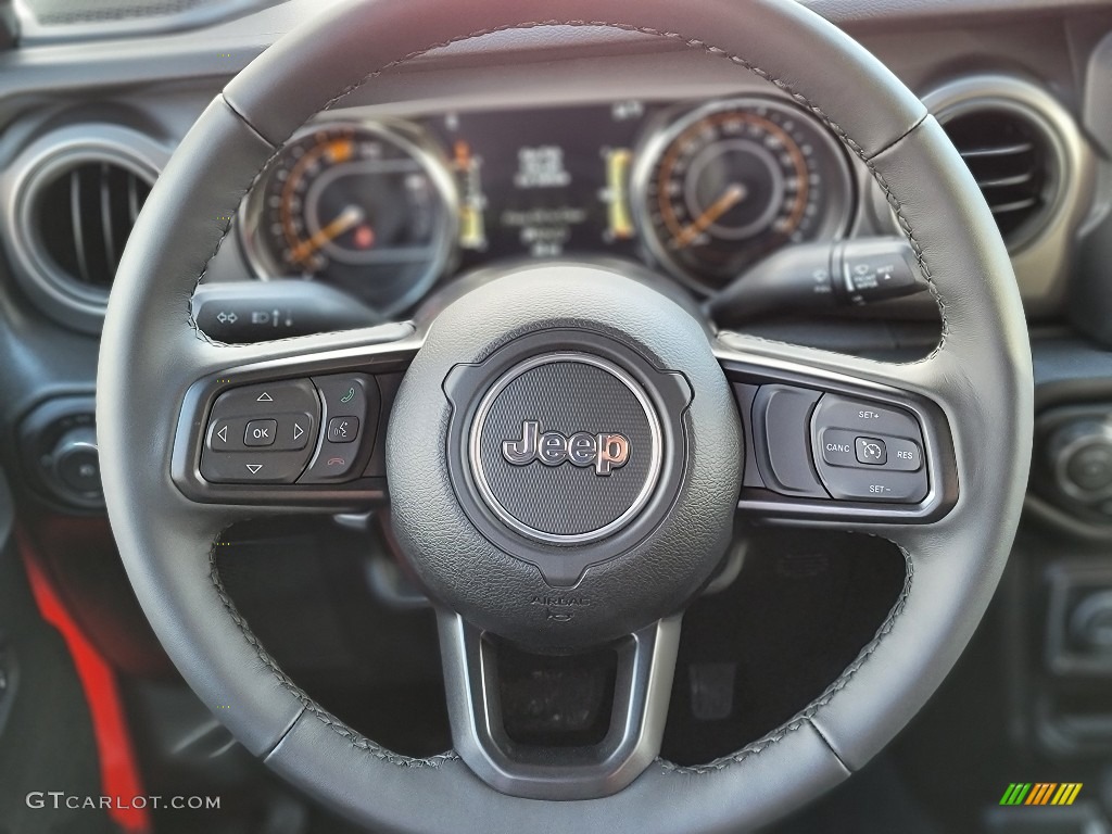 2022 Jeep Wrangler Unlimited Sport 4x4 Black Steering Wheel Photo #144011037