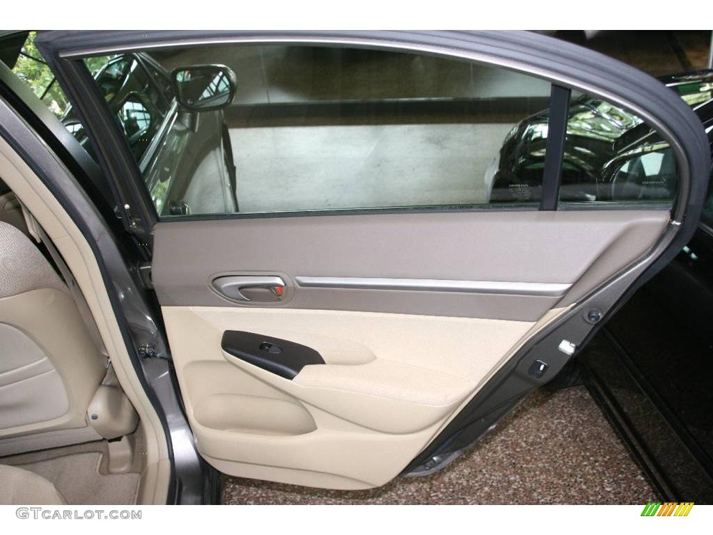 2007 Civic Hybrid Sedan - Galaxy Gray Metallic / Ivory photo #13