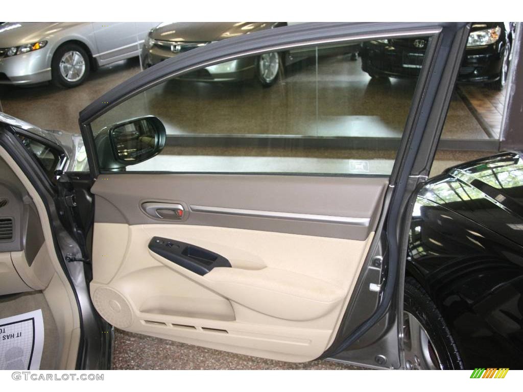 2007 Civic Hybrid Sedan - Galaxy Gray Metallic / Ivory photo #16