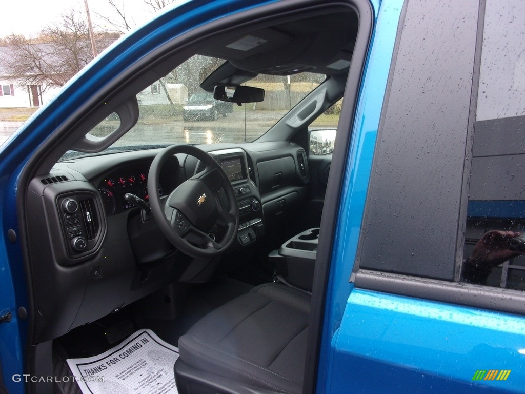 2022 Silverado 1500 Custom Crew Cab 4x4 - Glacier Blue Metallic / Jet Black photo #14