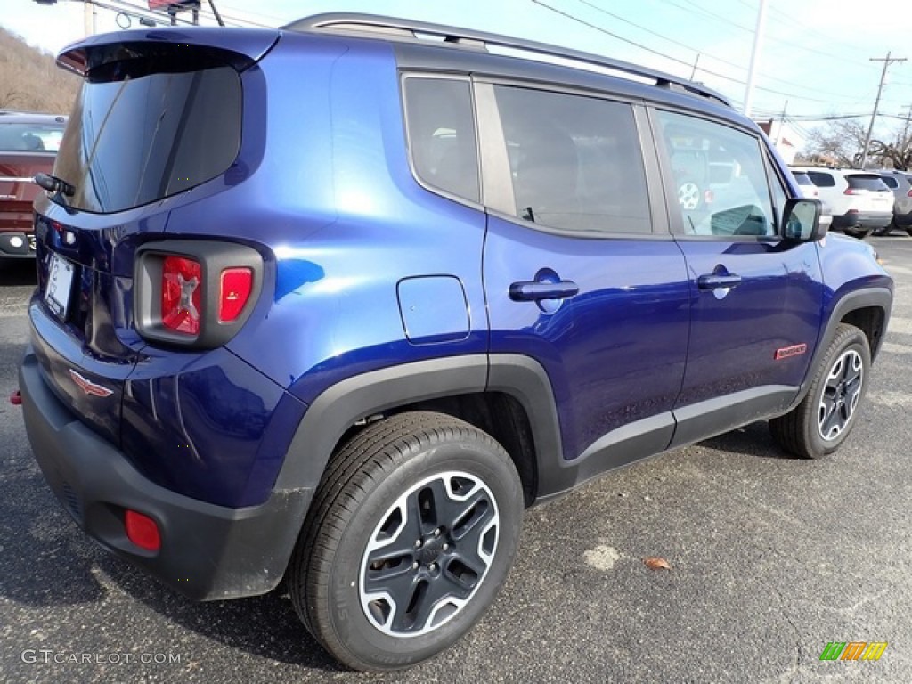 2017 Renegade Trailhawk 4x4 - Jetset Blue / Black photo #6