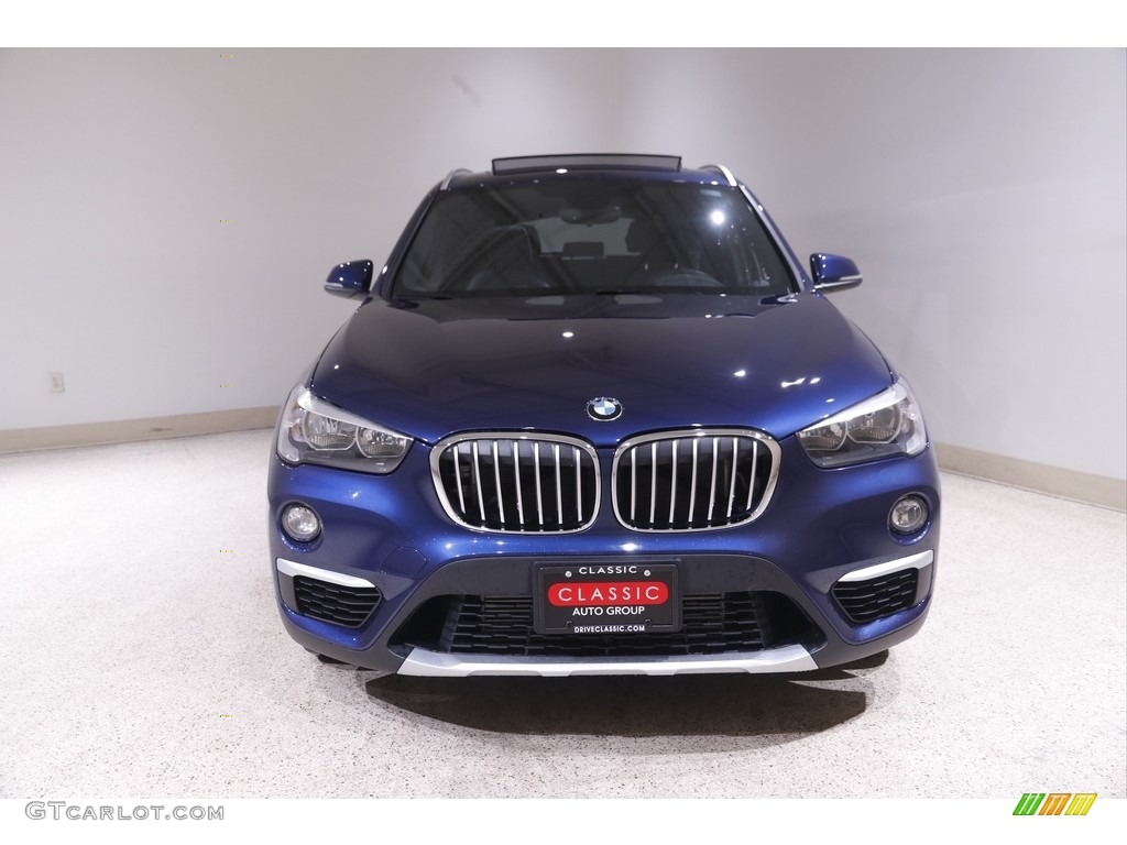 2018 X1 xDrive28i - Mediterranean Blue Metallic / Black photo #2