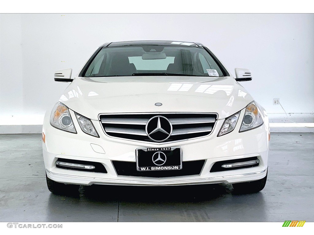 2012 E 350 Coupe - Arctic White / Black photo #2