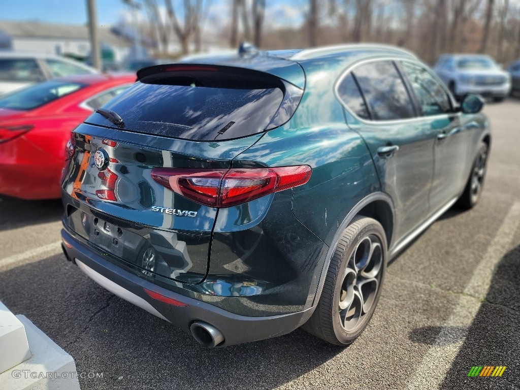 2019 Stelvio Ti AWD - Verde Visconti (Green) Metallic / Chocolate photo #4