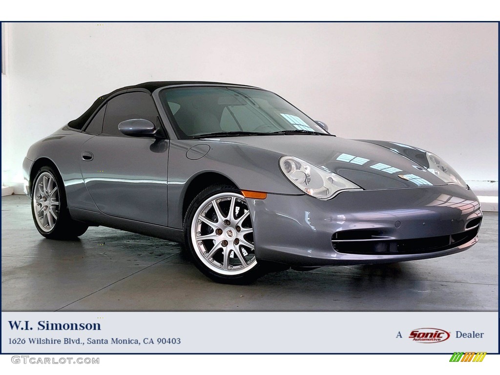 2002 911 Carrera Cabriolet - Seal Grey Metallic / Graphite Grey photo #1