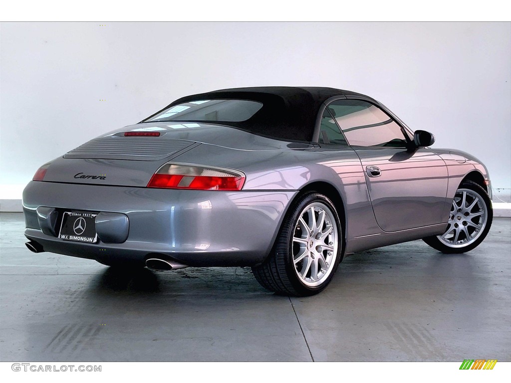 2002 911 Carrera Cabriolet - Seal Grey Metallic / Graphite Grey photo #11