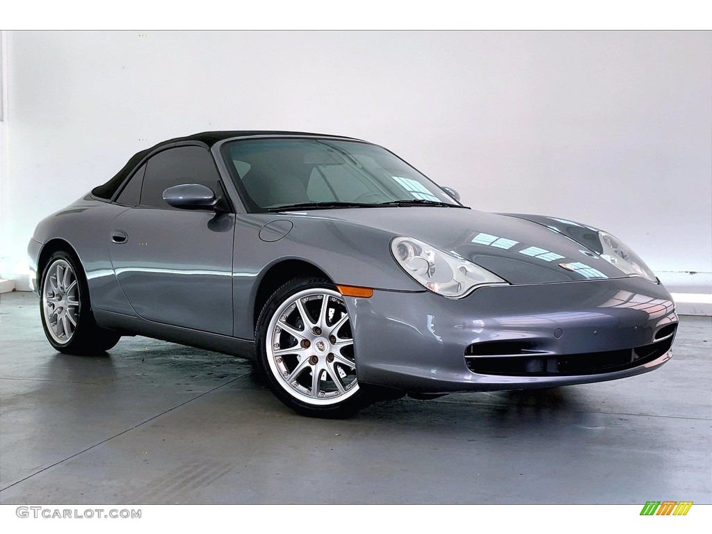 2002 911 Carrera Cabriolet - Seal Grey Metallic / Graphite Grey photo #29