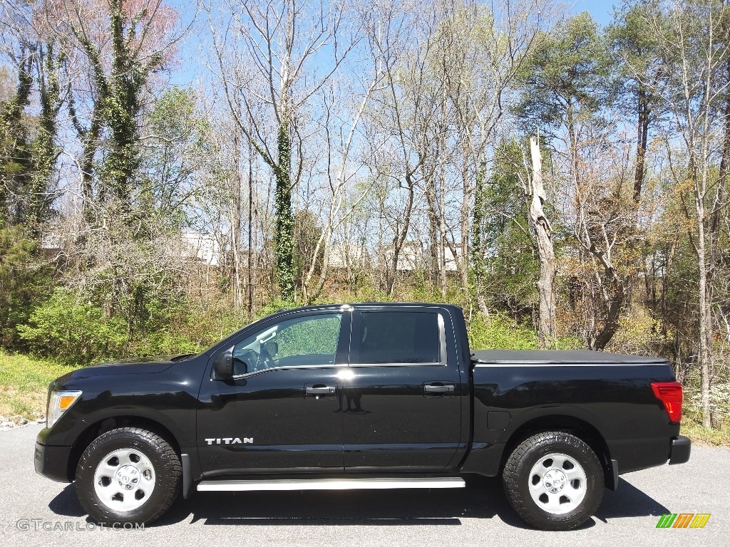 Super Black 2021 Nissan Titan S Crew Cab Exterior Photo #144015314