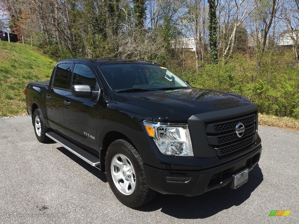 Super Black 2021 Nissan Titan S Crew Cab Exterior Photo #144015380