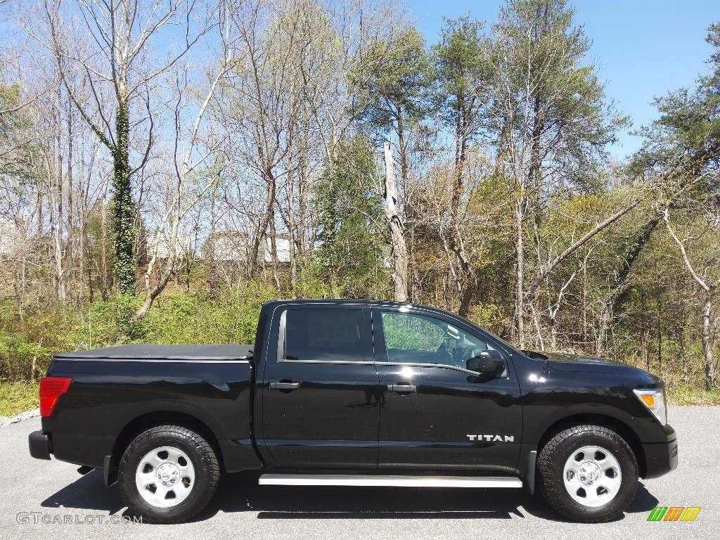 Super Black 2021 Nissan Titan S Crew Cab Exterior Photo #144015399