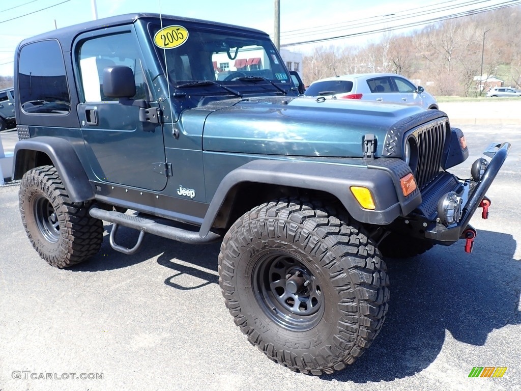 2005 Wrangler Sport 4x4 - Deep Beryl Green Pearl / Dark Slate Gray photo #9