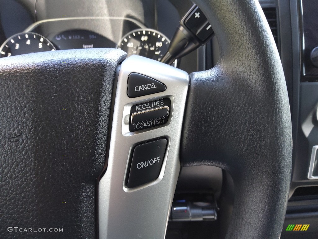 2021 Nissan Titan S Crew Cab Charcoal Steering Wheel Photo #144015698
