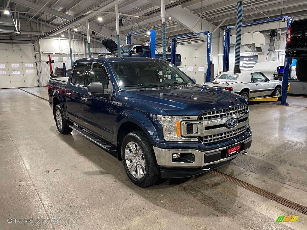 2019 F150 XLT SuperCrew 4x4 - Blue Jeans / Earth Gray photo #3